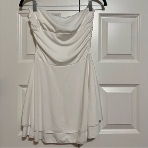 SHEIN Strapless White Dress